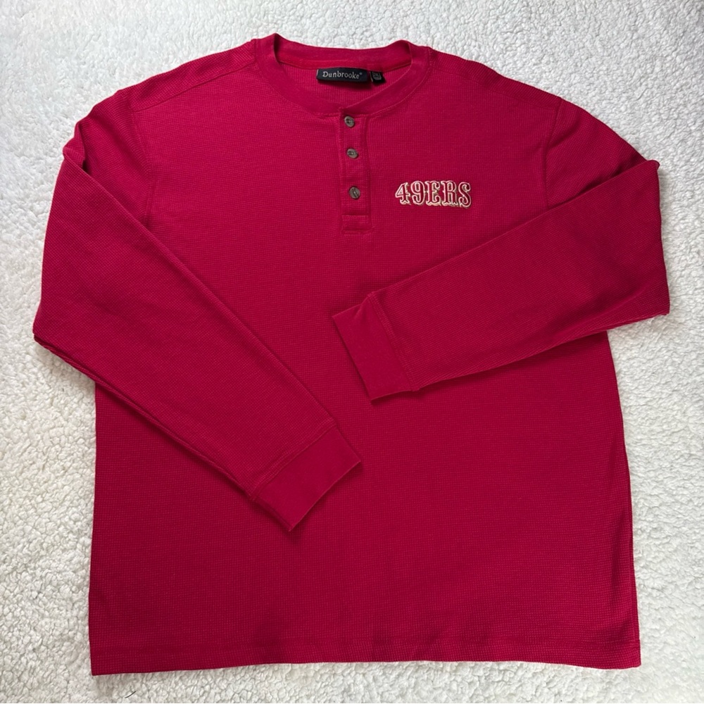 Men's Dunbrooke Thermal San Francisco 49ers Red L/Sleeve Shirt Sz XXL 2XL